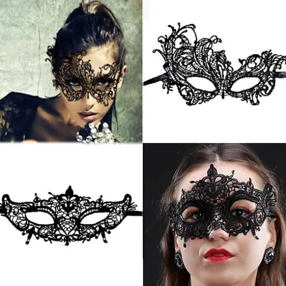 15 stk Halloween Fleksible Blondemasker Kvinder Sexede Øjenmasker til