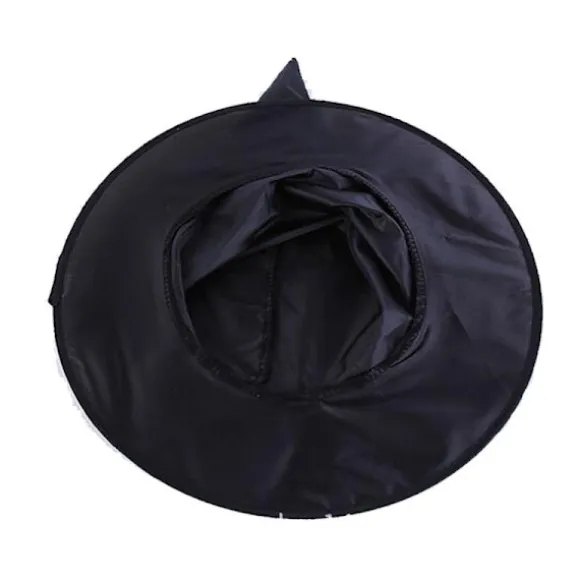 3 stk. Halloween Hat Sort Oxford Klæde Troldmand Hat Makeup Kostume Rekvisitter Heksehat Heksehat(L)