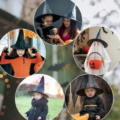 8 stk. Halloween Heksehatte Heksekostume Tilbehør til Hængende Heksehatte Tema Dekoration eller Halloween Fest Cosplay Feriehatte
