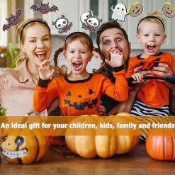 6 stk. Halloween Hårbøjler, glitter Græskar Edderkop Spøgelse Flagermus Heksehat Hoved Ferie Hår Bøjle Hårbånd Hovedbeklædning Udklædningstilbehør Festdekoration | Fyndiq