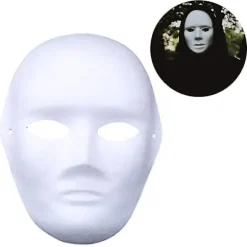 10 stk. Halloween masker lavet af plastik til håndværk og maling Style 1