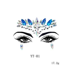 6 stk Halloween Noctilucent Ansigtssten Tattoo Sticker, cosplay