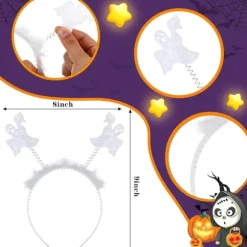 6 stk Halloween pandebånd Djævel Horn Pandebånd Spindel Pandebånd Hexe