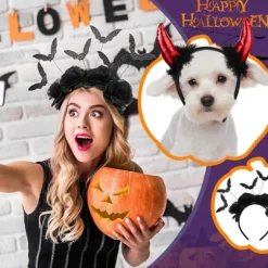 6 stk Halloween pandebånd Djævel Horn Pandebånd Spindel Pandebånd Hexe