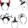 6 stk. Halloween Pandebånd Djævlehorn Pandebånd Edderkop Pandebånd Hekse_yux