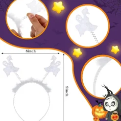 6 stk. Halloween Pandebånd Djævlehorn Pandebånd Edderkop Pandebånd Hekse_yux