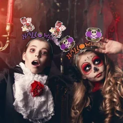 10 stk. Halloween pandebånd græskar spøgelse flagermus heks hoved bopper søde tegneserie