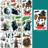 54 stk Halloween Vindue Klistermærker Halloween Vindue Dekorationer Skelet