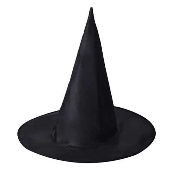 2 stk. Halloween-hat Sort Oxford-stof Troldmandshat Sminkekostume