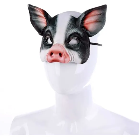 1 stk. Halvmaske Dyremaske Grismaske Gyser Grismaske til Hall, ZQKLA