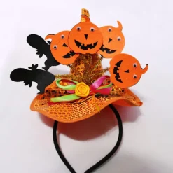 2 stk. Heks Pumpkin Hat Hovedbånd Halloween Heks Hat Hår Kostume