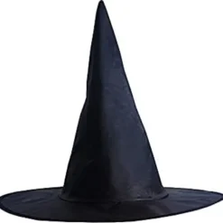 4 stk. Heksehat ┃ Børns Halloween Kostume ┃ Spids Sort 34