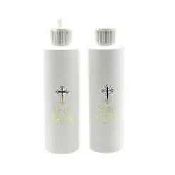2/5 stk. helligvandsflaske religion kors bedende meditation husholdningsbeholder til påske jul kirke bedende gave (FMY) 2pcs