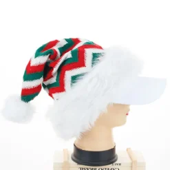 3 stk. Hong Kong Love julelang plyshat Santa Hat julepynt nyt strikket uld julehat