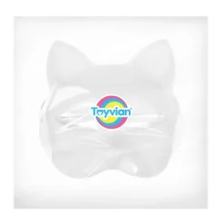 2 stk. hvide masker papirmasker blank katte maske til dekoration DIY maleri maskerade cosplay fest