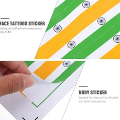 126 stk. Indien Nationalflag Tatoveringer Klistermærke Europæisk Fodbold Cup Ansigtsklistermærker