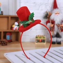 2 stk. julehårbøjler Julemandshat Hårbøjle Hårbånd med Jingle Bells Julekostumer Tilbehør Festfavoritter