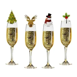10 stk. Julekopkort Julemandshat Vinglas Dekoration Juletræsornamenter Til Hjemmet Juledekoration Festdekoration Nytårsgaver