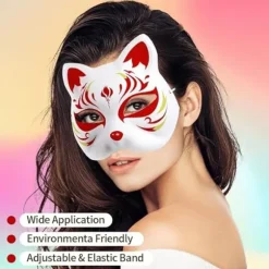 10 stk. Katte Masker, Papirmasse Katte Masker, Malbare Dyre Udklædningsmasker, DIY Hvide Masker til Maskerade Halloween Børn Cosplay Maske Kostumefest | Fyndiq