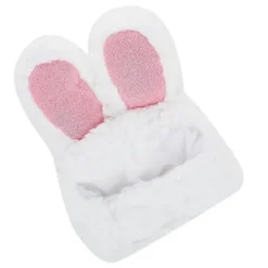 1 stk. Kattehat, Kæledyrshat, Sød Kæledyrskaninhat til Hunde og Katte Fest Hovedbeklædning (Hvid) Hals: 28-35cm