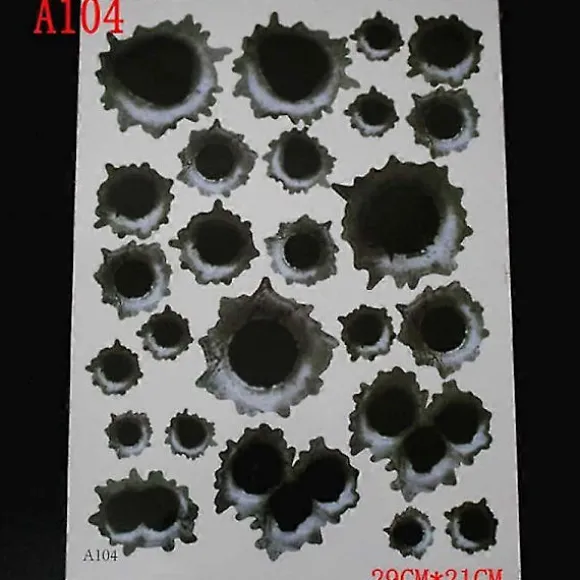 1 STK Kreativ Bil Styling 3D Falske Kuglehuller Sjove Bil Klistermærker Decal