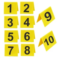 10 stk. Kriminalscene Nummer Skilt Dekoration Genanvendelig Dobbeltsidet Akryl 1 til 10 Mini Bevis Markør Bordskilt Detektiv Clue Party Ornament (FMY) set | Fyndiq