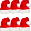 6 stk. Lang Uld Julehat Julefest Hat til Voksne og