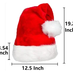 6 stk. Lang Uld Julehat Julefest Hat til Voksne og