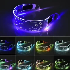 1 stk Led-briller El Wire Neon-fest Lysende Led-briller Rave-fest Dekoration (FMY) Multicolor 1pc