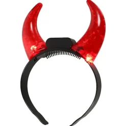 1 stk. LED-lysende Djævlehorn Hårbøjle Kostume Lysende Hårbøjle Festdekoration Red 21.00X16.00X3.00CM