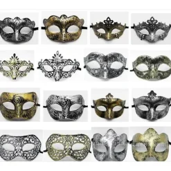32 stk. Mardi Gras Maske Maskerade Maske Vintage Antik Maske Med Guld Sølv
