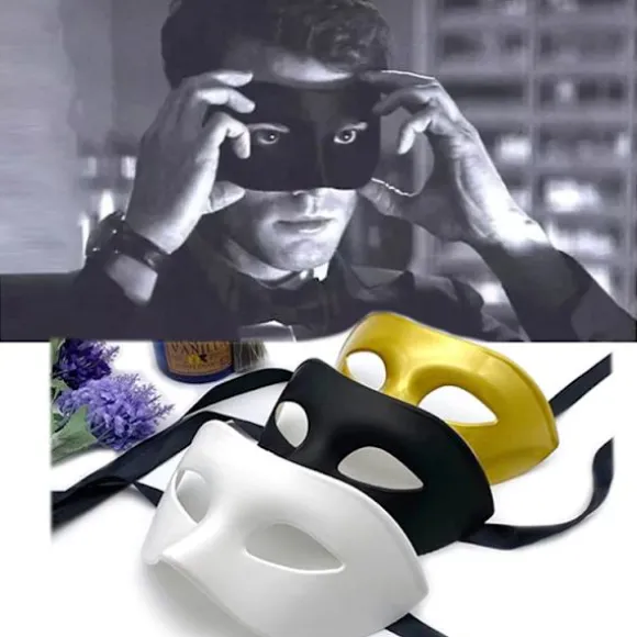 1 stk. maske til maskerade, Halloween, karneval, kostumemaske (tilfældig farve)