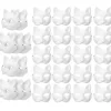 30 stk. Maskerade Blank Maske Kattemasker Kostume Cosplay Maske DIY Umalet Kattemaske