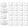 30 stk. Maskerade Blanke Maske Kattemasker Kostume Cosplay Maske DIY Umalede Kattemasker