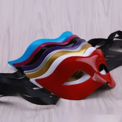 1 stk. maskerade maske Halloween karneval kostumemaske (tilfældig farve)