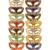 14 stk. Maskerade Masker, Halv Ansigt Mardi Gras Maskerade Maske Venetianske Masker Sæt til Halloween, Julefrokost