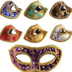 14 stk. Maskerade Masker, Halv Ansigt Mardi Gras Maskerade Maske Venetianske Masker Sæt til Halloween, Julefrokost