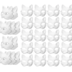 30 stk. Masquerade Blank Mask Katte Masker Kostume Cosplay Maske Diy Umalet Katte Maske