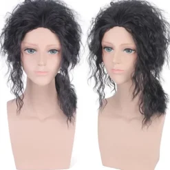 1 stk. Michael Jackson COS paryk mand konge MJ sort mode flot