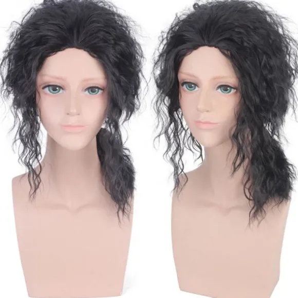 1 stk. Michael Jackson COS paryk mand konge MJ sort mode flot