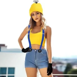 4 stk. Minions Halloween Kostumetilbehør til Voksne Black