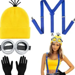 4 stk. Minions Halloween Kostumetilbehør til Voksne-FA- Blue