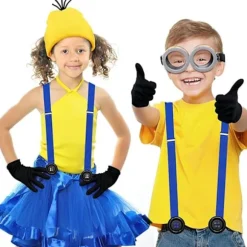 4 stk. Minions Halloween Kostumetilbehør til Voksne Black