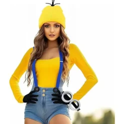 4 stk. Minions Halloween Kostumetilbehør til Voksne Black