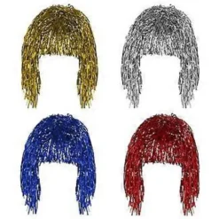 4 stk. Mode Folie Glitter Parykker Hårparykker Cosplay Parykker Unisex Hårparykker til Fest