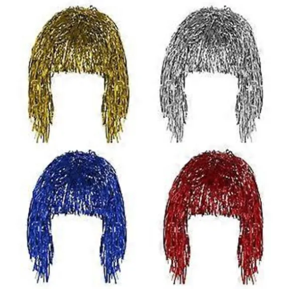 4 stk. Mode Folie Glitter Parykker Hårparykker Cosplay Parykker Unisex Hårparykker til Fest