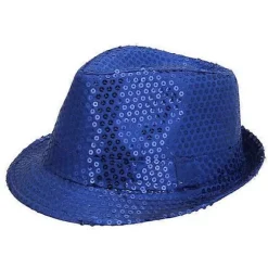 2 stk. Paillet Jazz Hat, Magiker Kostume, Festtøj, Tilbehør, Sceneoptræden, Rekvisitter til Voksne og Børn