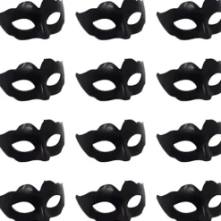 12 STK Plast Mini Maske Nadver Lille Maskerade Maske Dekorativ kage