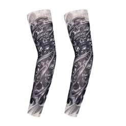 4 stk. punk kranie tribal tro totem anti-UV ærmer hip hop