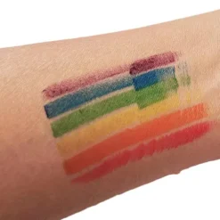1 stk. regnbue ansigts- og kropsmaling Pride Flag farve ansigtsmaling stick farverig stribe fan stick kropsmarkører til marcher, begivenheder, festivaler, cosplay | Fyndiq